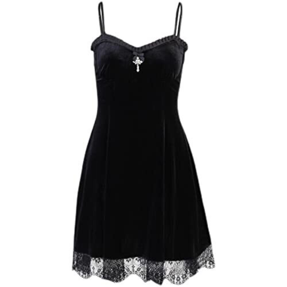 6257 Gothic Dress Vintage Plus Size Goth Dresses Romantic Casual Clothes